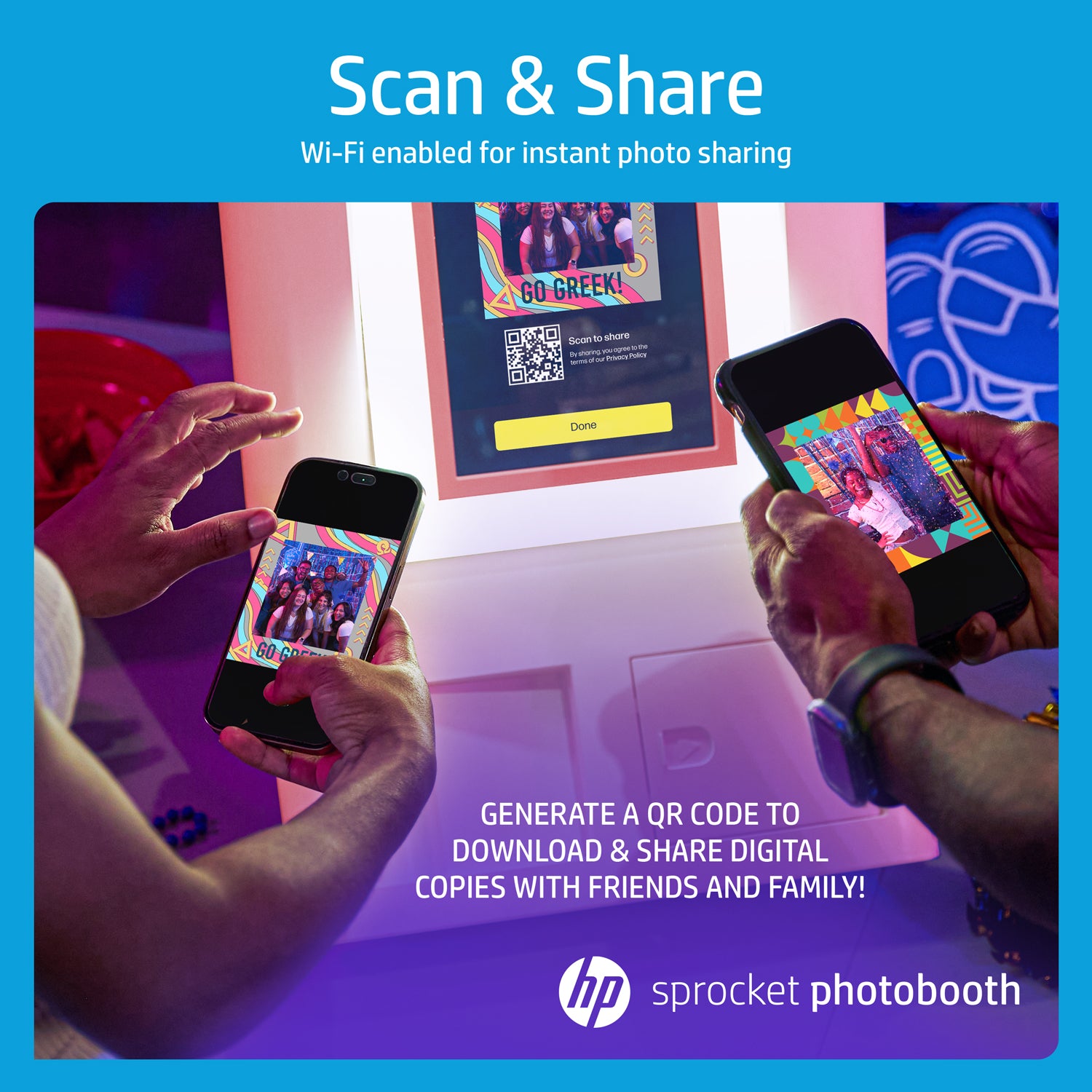 HP Sprocket Photobooth Instant 3x4” Color Photo Printer (Pink) (HPISPPBPKTEST) Sprocket Printers