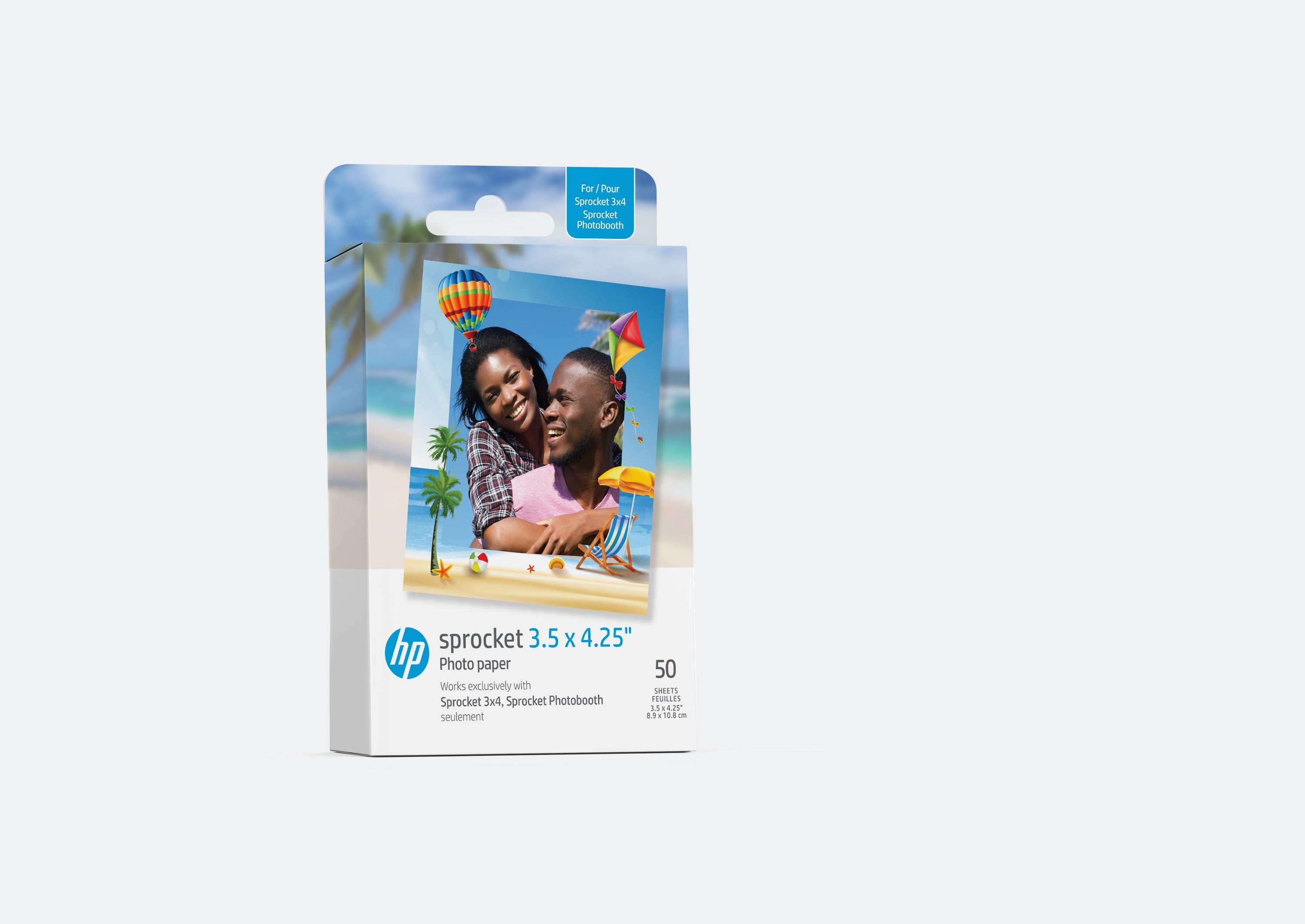 HP Sprocket 3,5” x 4,25” Premium Zink Sticky-Back фото-папир