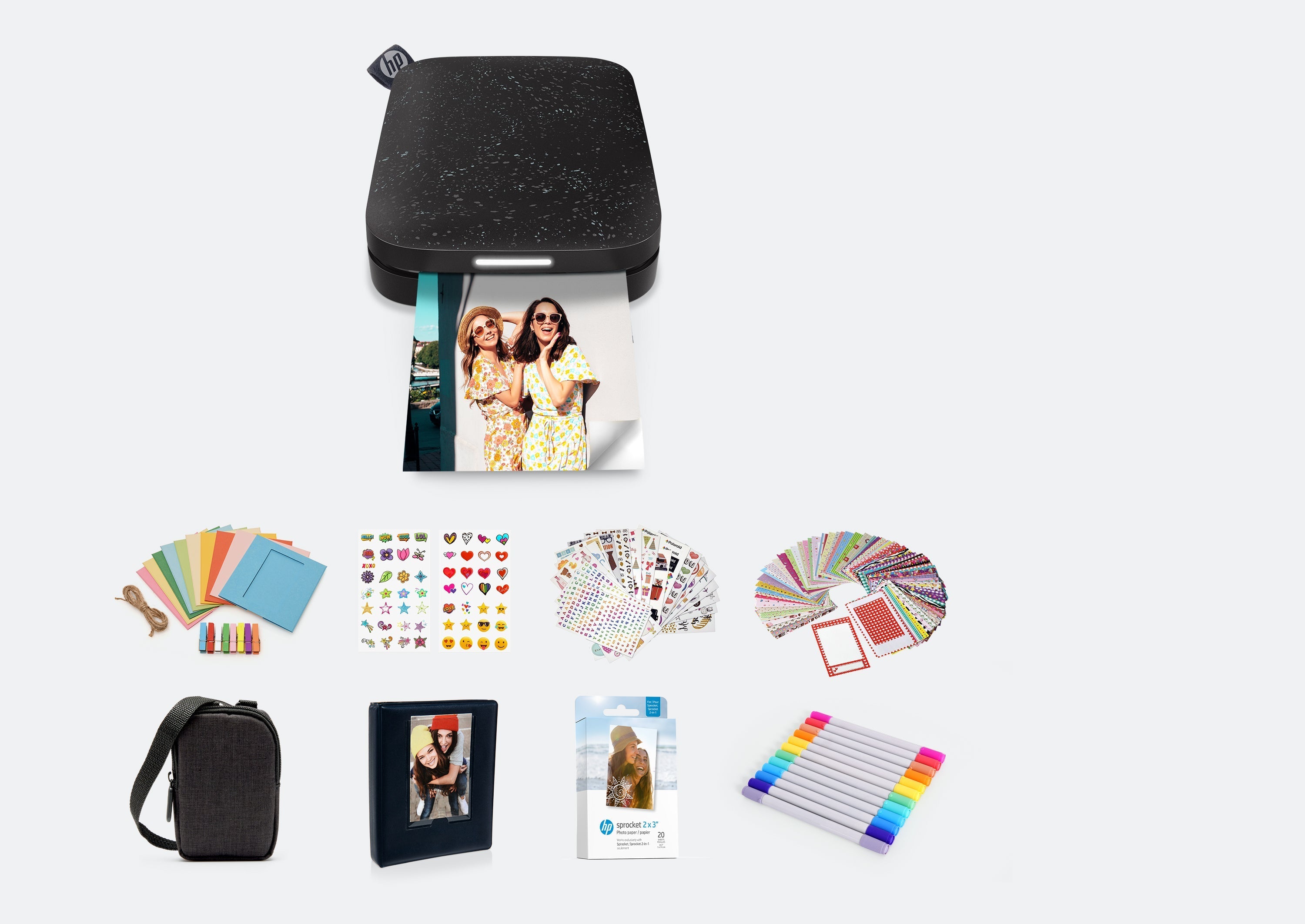 HP Sprocket 2x3 ポータブルインスタントフォトプリンター スクラップブックバンドル