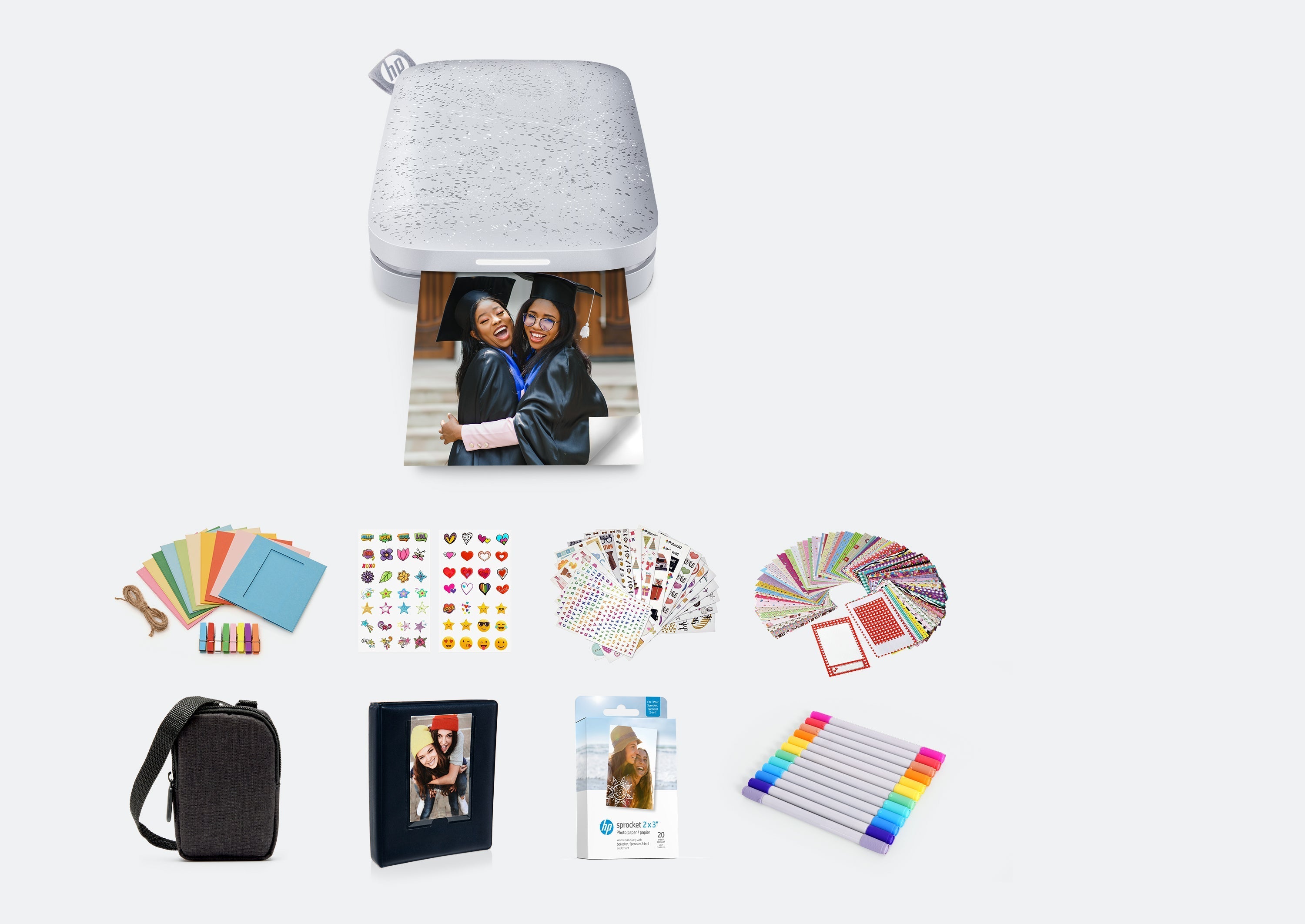HP Sprocket 2x3 ポータブルインスタントフォトプリンター スクラップブックバンドル